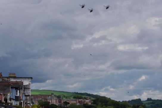 01 June 2022 - 12-30-18

---------------------
Three Royal Navy Merlin helicopters over BRNC, Dartmouth